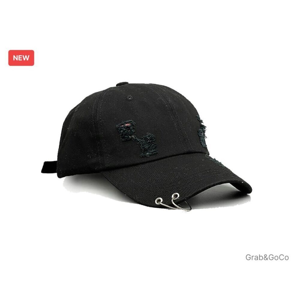 Vintage Distressed Denim Baseball Cap Unisex Adjustable Retro Hip Hop Style